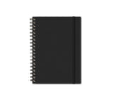 Notebook with Graph Paper, Black Journal, JournalBooks®, Wirebound Journal