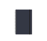 Notebook with Graph Paper, Navy Matte Journal, JournalBooks®, Wirebound Journal