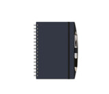 Notebook with Graph Paper, Navy Matte Journal, Notebook with Pen, JournalBooks®, Wirebound Journal
